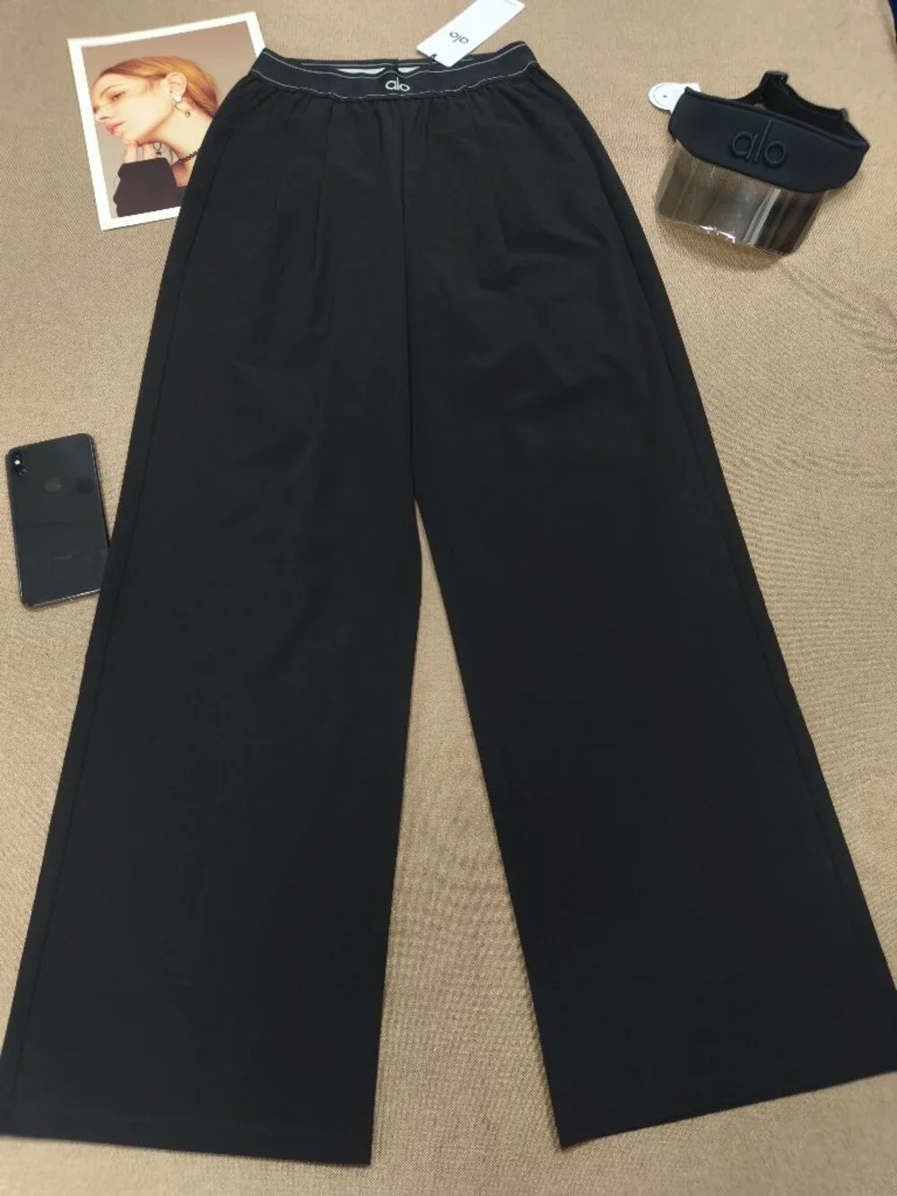 Alo Yoga Loose Suit Up Trouser Black - Perfect Work To Weekend Style (Regular)🌹